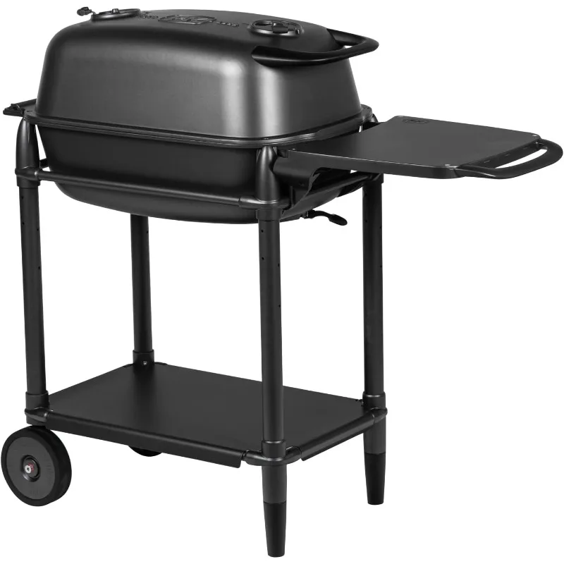 

Portable Charcoal BBQ Grill and Smoker, Aluminum Outdoor Kitchen Cooking Barbecue Grill for Camping, Backyard Grilling, Park,