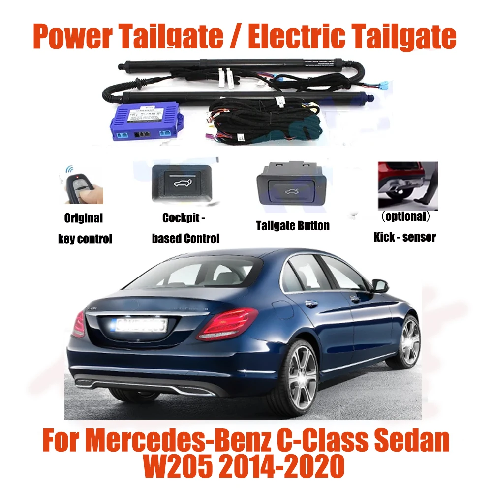 For Mercedes-Benz C-Class Sedan W205 2014-2020 Car Automatic Lifting kit Opening Trunk Intelligent Electric Lift Tailgate