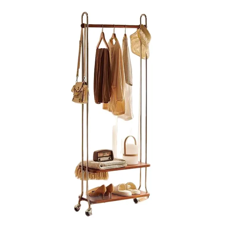 

Medieval storage hanger, household indoor French style, removable coat rack, solid wood corner clothes.