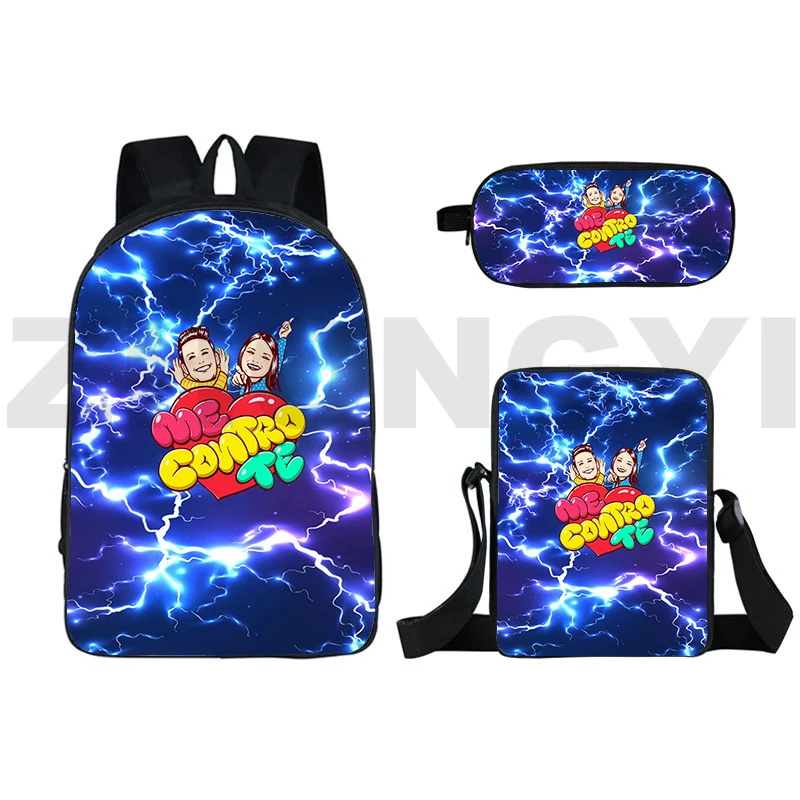 3 Pcs/Set Funny Cartoon Me Contro Te Backpacks 3D Anime Harajuku Me Contro Te Rucksack Big School Bags for Girls Work Travel Bag