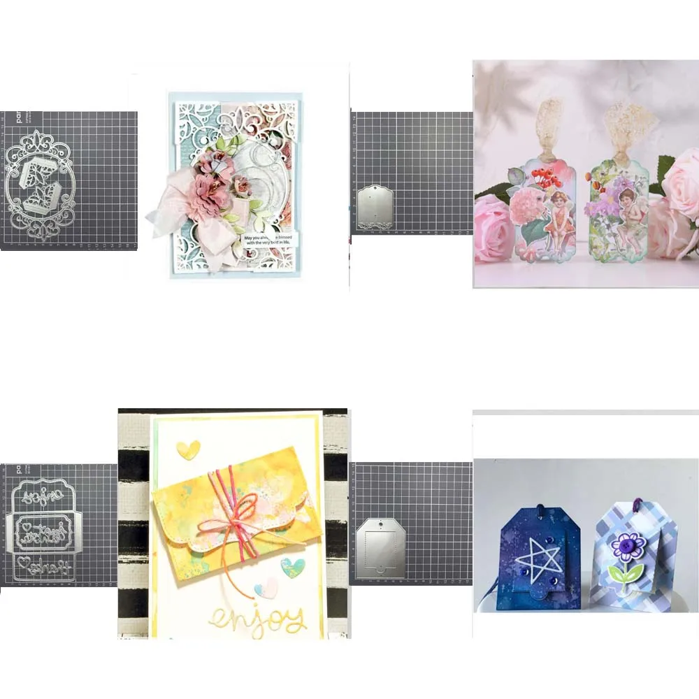Etikett Tag Spitze Rahmen Umschlag Metall Schneidwerk zeuge Schablone DIY Scrap booking Album Papier karte Prägung Dekor Handwerk Vorlage Form