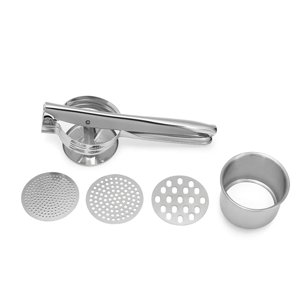 

Stainless Steel Potato Ricer Musher Presser For Kitchen Use Non-Slip Rust-Proof Easy Clean Vegetable Tool
