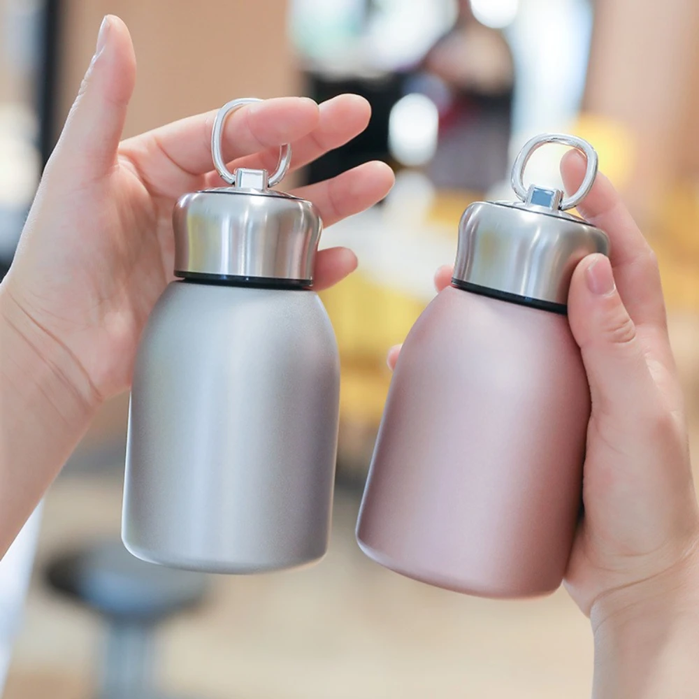 

Stainless steel insulation cup outdoor portable mini small belly cup with carry ring advanced sense pocket water cup