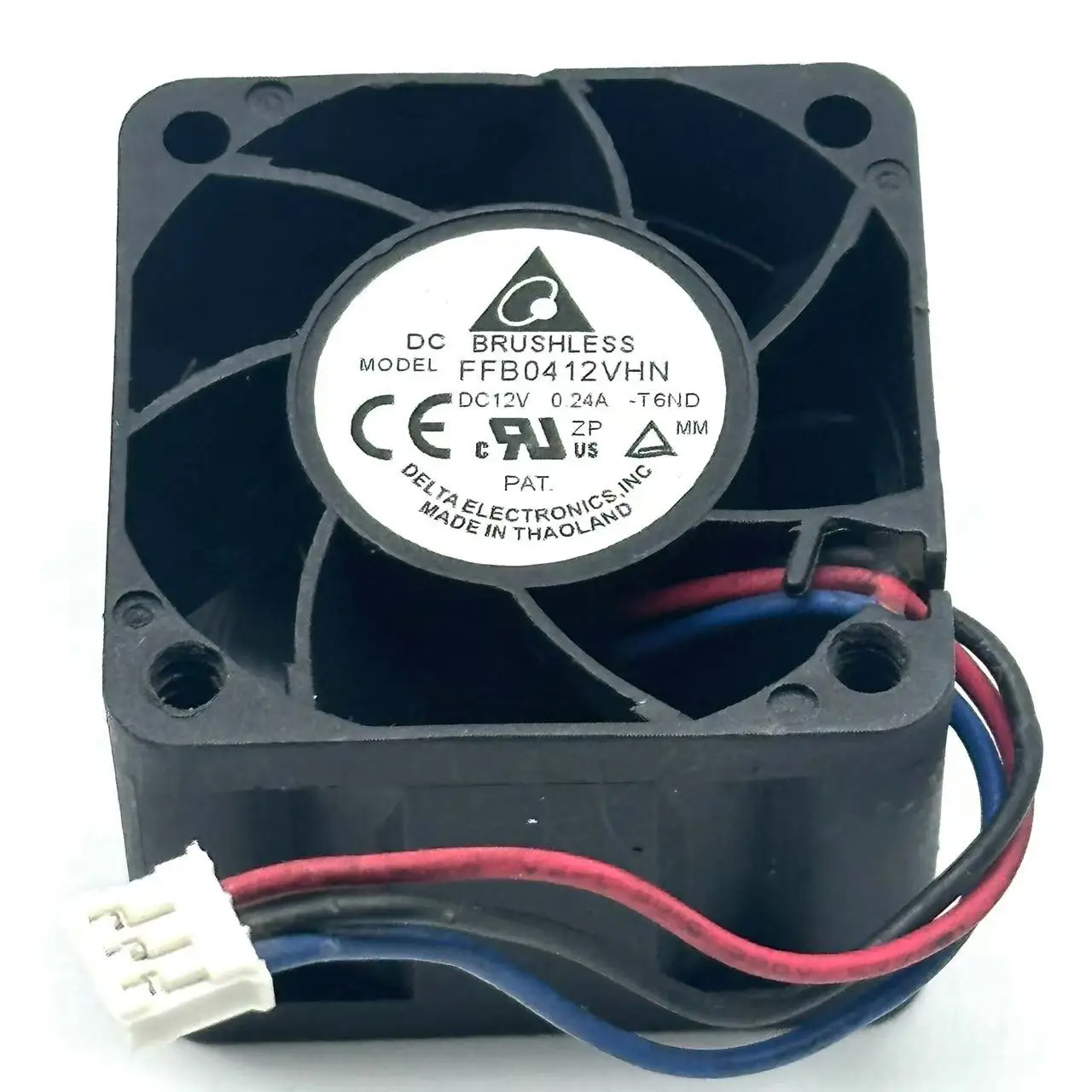 

Delta Electronics FFB0412VHN T6ND DC 12V 0.24A 40x40x28mm Server Cooling Fan