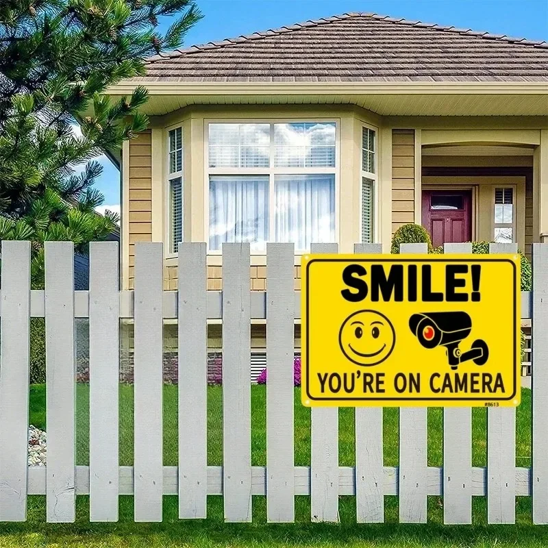 24-hour video surveillance Metal Sign Plaque Security Warning Decorative Plates For Outdoors Man Cave Hotel Home Wall Decor