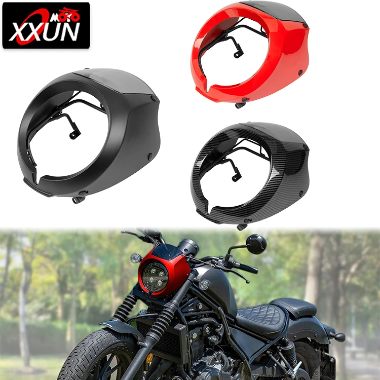 XXUN Motorcycle Parts Front Headlight Fairing Windscreen Windshield Cover for Honda REBEL CM500 CMX500 CMX300 2020 2021