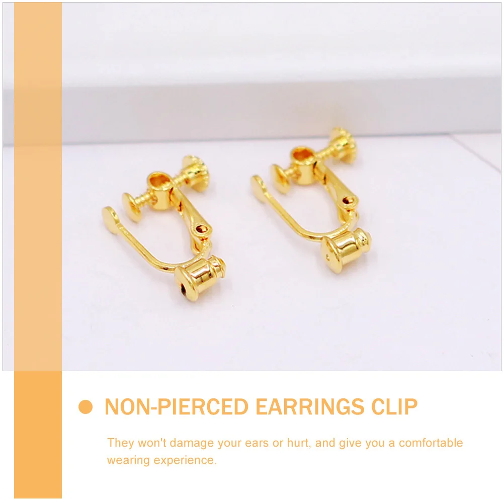 مجموعة واحدة من مشبك على قاعدة القرط، محول مشبك الأذن، مادة ممتازة، لوازم صنع القرط بنفسك، مشابك أذن مريحة غير مثقوبة #6