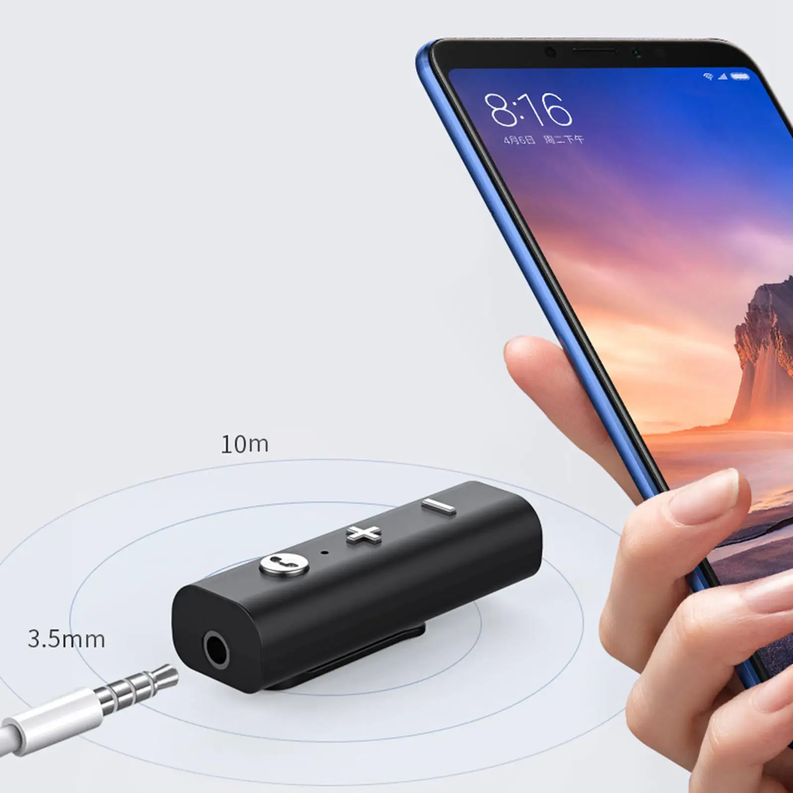 

Lavalier 3,5 мм AUX Bluetooth аудиоприемник со встроенным микрофоном стерео музыка черный
