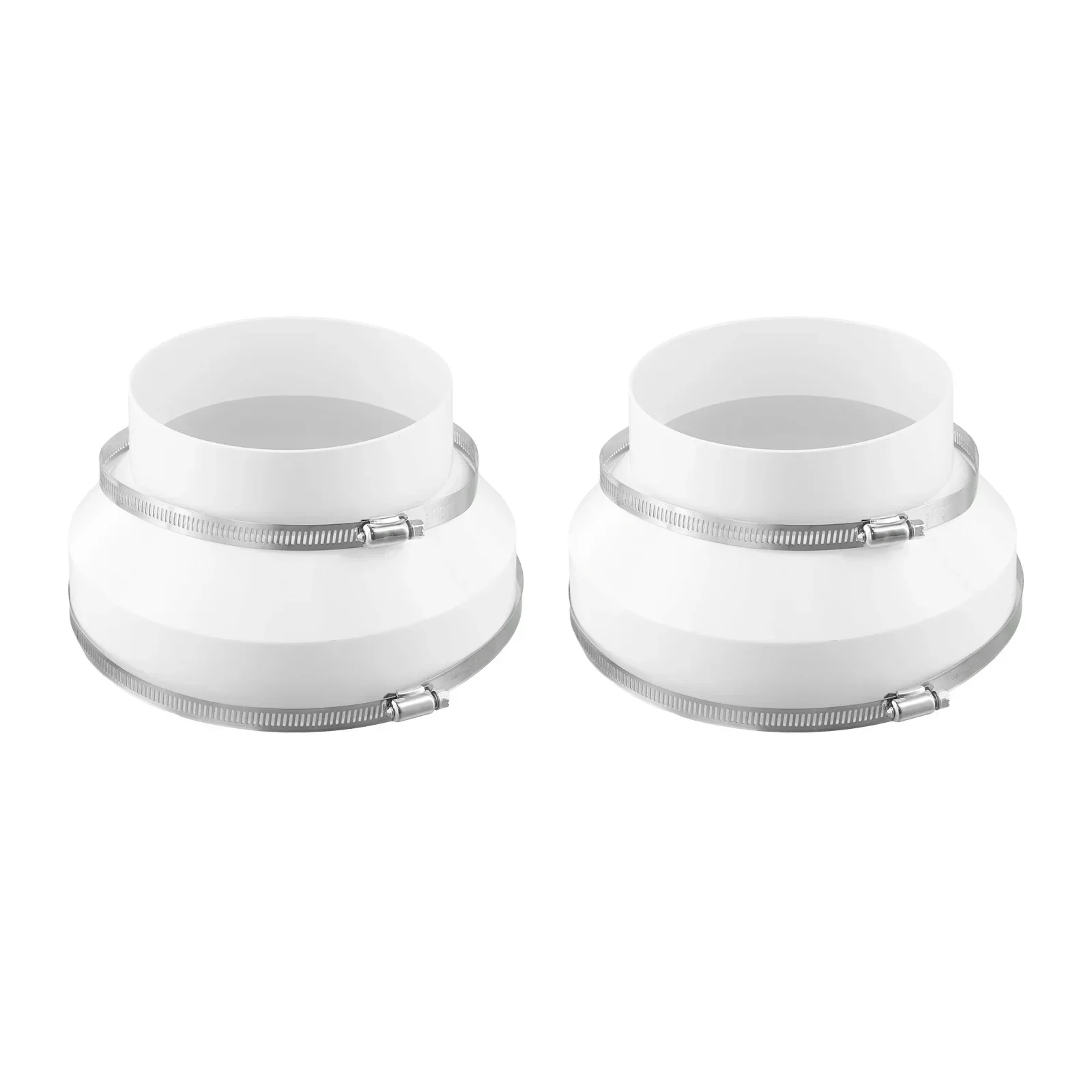 Bathroom Kitchen Inner Diameter 7.9 Duct Reducer Hose Clamp Adapter Durability Easy Processing Sturdiness 304 Stainless Steel