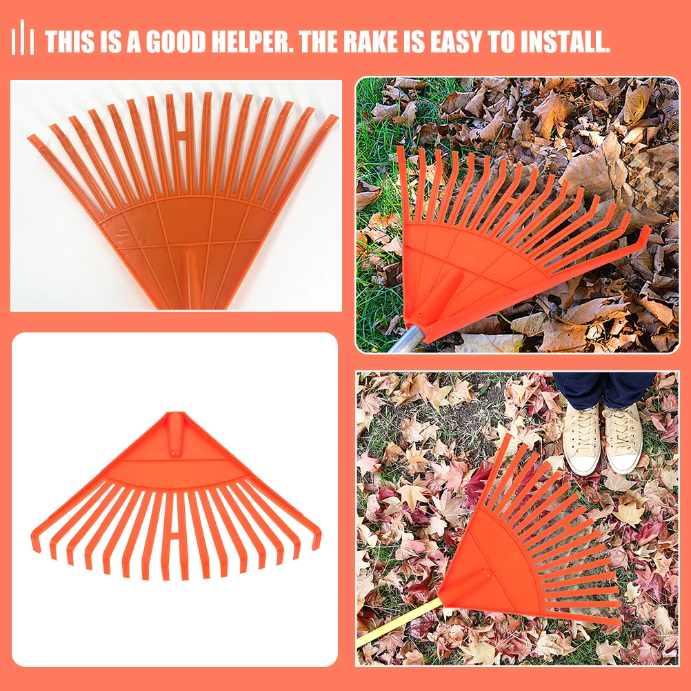 

2pcs Rake Yard Tool for Leaves Garden Artificial Grass Garden Rake For Gardening Cleaning Lawn Hardness Non Deformable