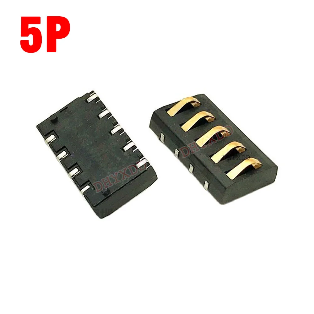 2Pcs 3A SMT Spring Battery Connector 4.0 MM Pitch 2 3 4 5 6 Pin Male Female Contact Power Charging Seat Spring Plated 5U