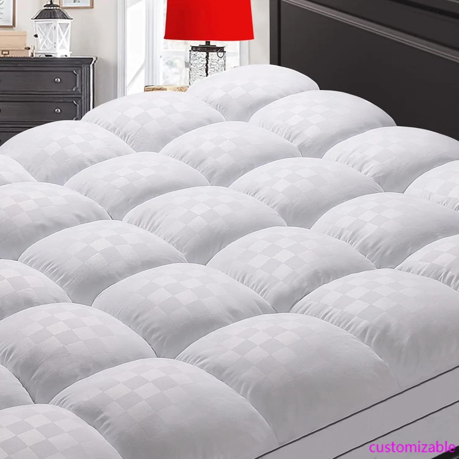 Matratzenauflage Queen, extra dicker Matratzenauflagenbezug für Rückenschmerzen, Kühlmatratzenschoner mit 8-21 Zoll tiefer Tasche