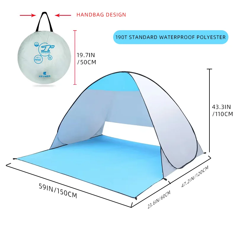 

YOUSKY Waterproof Pop Up sun Awning Tent UV-protecting Sunshelter with Sunshade