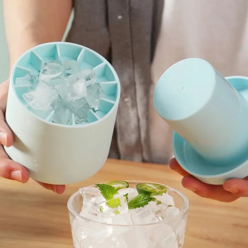 Large Silicone Ice Cube Mold Round Ice Bucket Summer Homemade DIY Refrigerator Freeze Ice Maker Ice Kitchen Bar Cube Mold Tools
