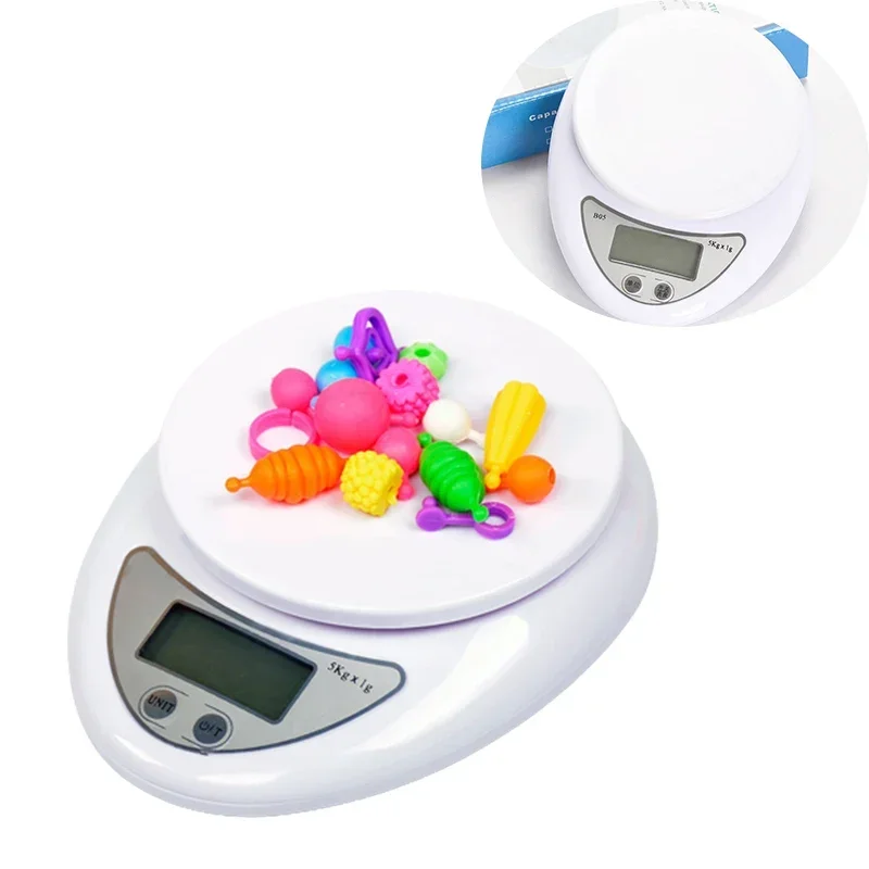 With tray 5kg Portable LED Digital Scale Scales Food Balance Measuring Weight Kitchen Scales Small Scale Weighing In Grams Scale