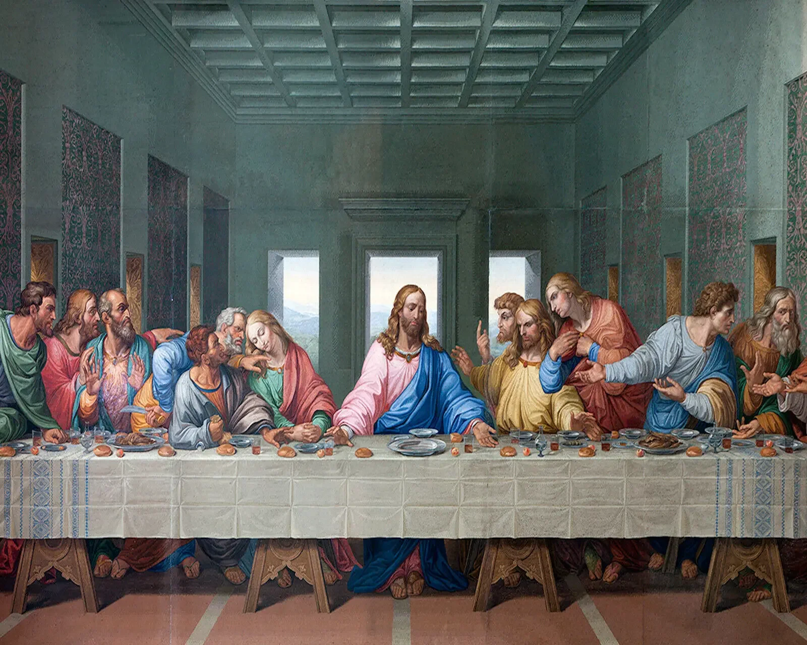 The Last Supper Jesus Christ ,Art Picture Print Canvas Poster, Home Wall Decor no frame