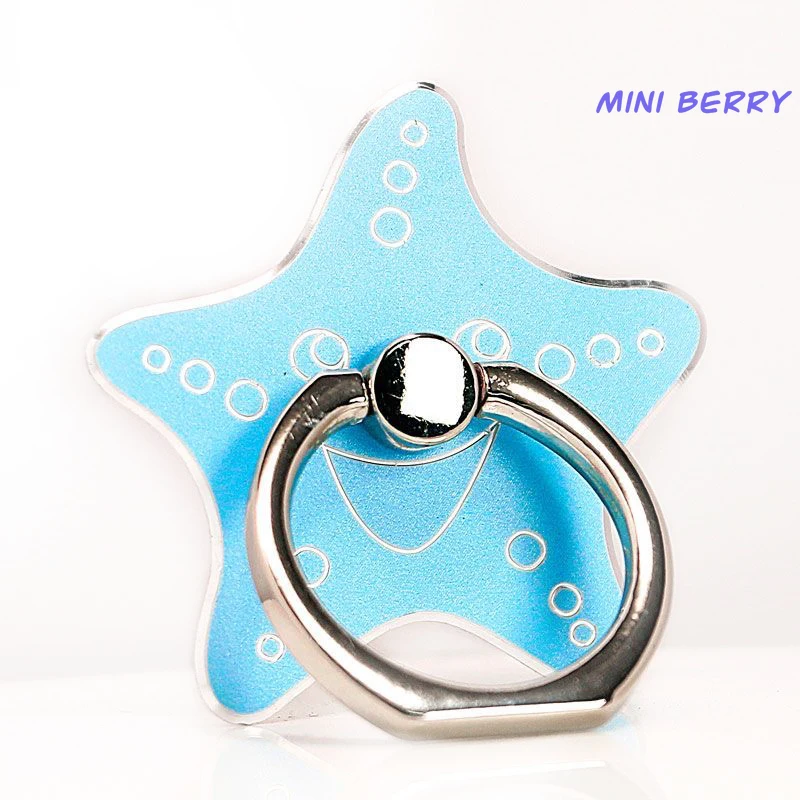 回転式金属リングホルダー,電話アクセサリー,ニス,ヒトデ,ミニベリー