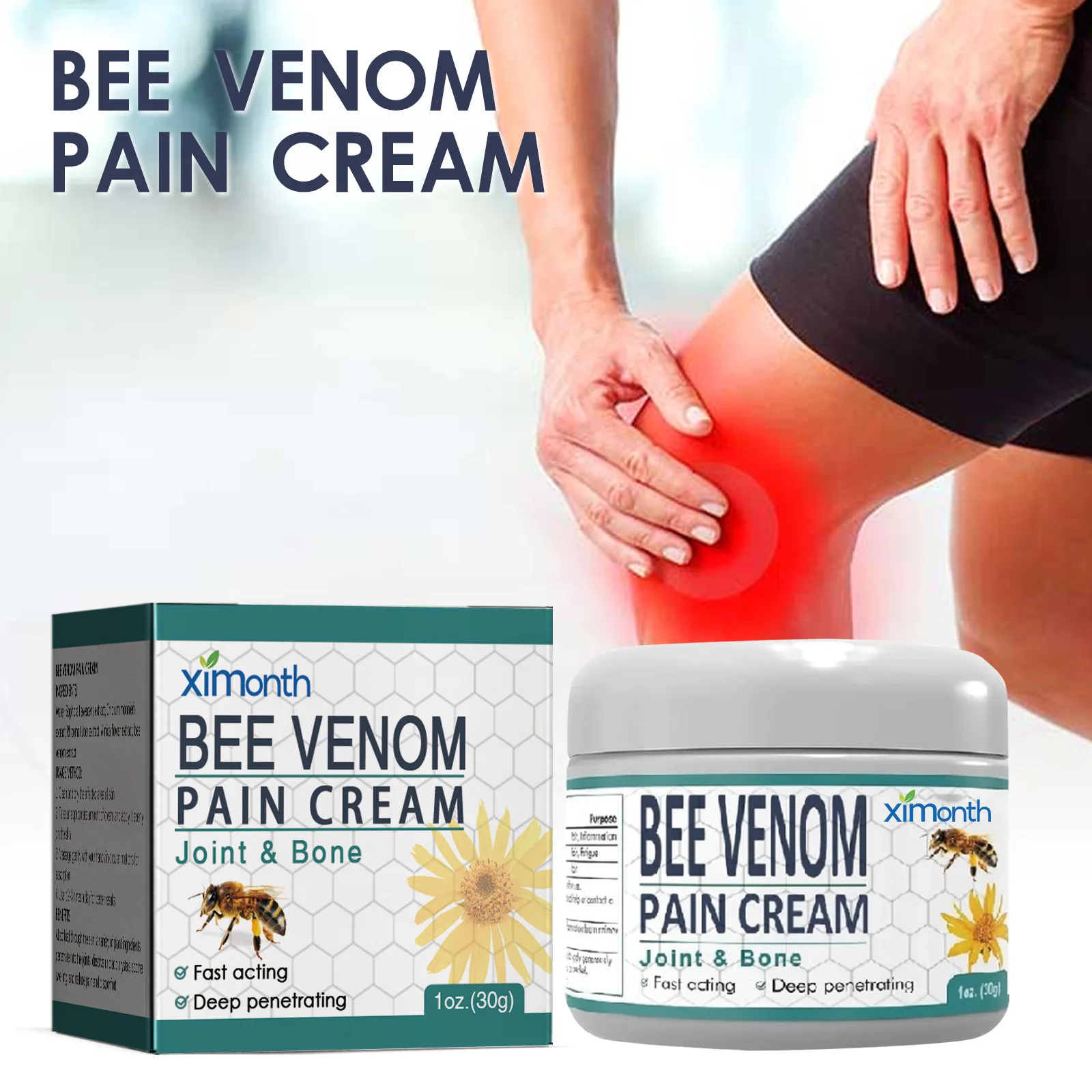 30g Joint and Bone Healing Cream  Venom Joint and Muscle Recovery Cream for Muscle Elbow Knee Joint Ache