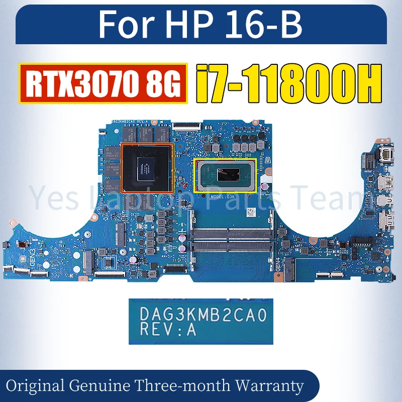 DAG3KMB2CA0 For HP 16-B Laptop Mainboard SRKT3 i7-11800H RTX3070 GN20-E5-A1 Notebook Motherboard Full Tested