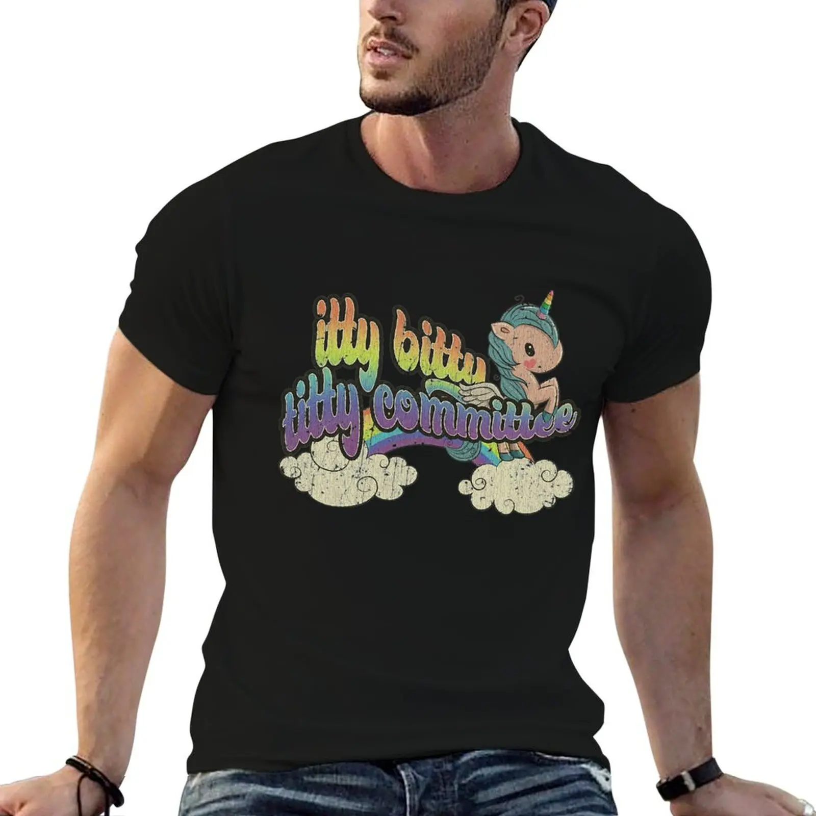 Itty Bitty Titty Committee T-Shirt blue archive aesthetic clothes mens vintage t shirts