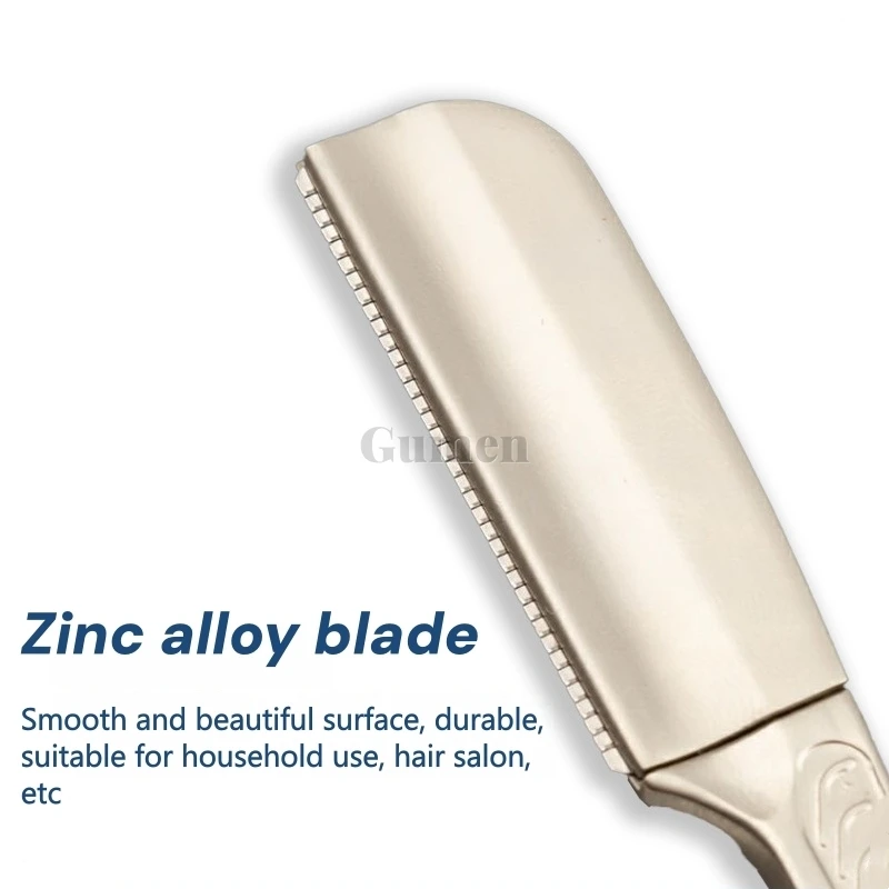 2026 دليل الرجال حافة مستقيمة الحلاقة مع ريشة شفرة أمان سبائك الزنك إزالة الشعر ماكينة حلاقة قابلة للطي سكين الحلاقة ABS مقبض