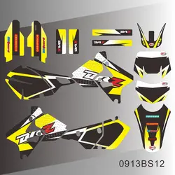 Voor SUZUKI DRZ400 SM S E DRZ400 SM S E 2000-2020 Volledige Grafische Decals Stickers Motorfiets Achtergrond Aangepaste Nummer Naam
