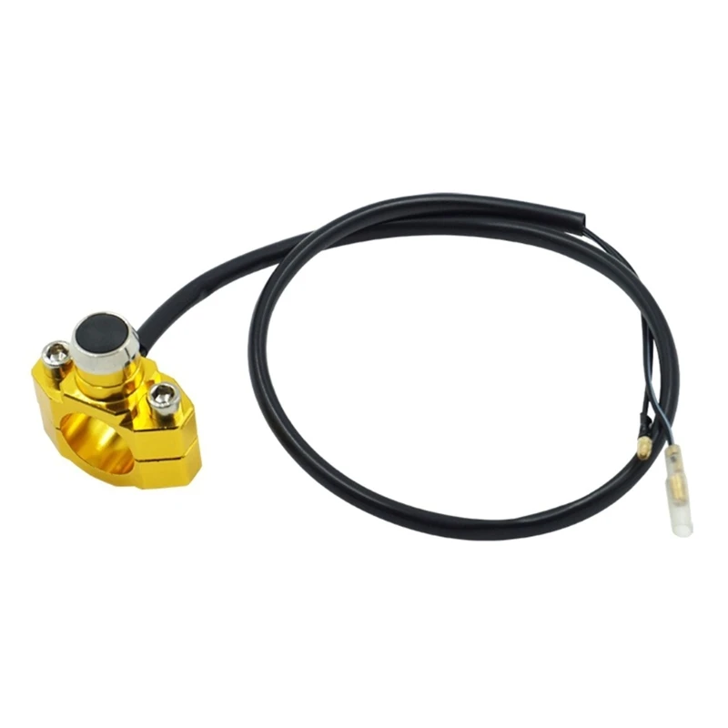 22MM Motorcycle Handlebar Switch Headlight For HORN Start Reset Button KG033 Switch Button Aluminum Motorcycle Parts