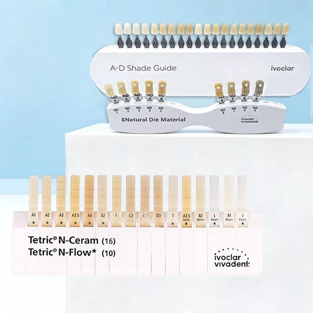 Guía de Tonos Dentales IVOCLAR Multitipo A-D, Guía de Tonos de Dientes Estándar, Juego Combinado de Prótesis ND, Resina Compuesta Gingiva