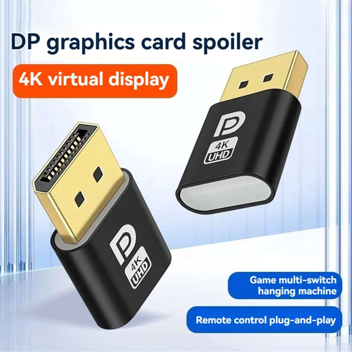OOKU-4K Displayport الدمية التوصيل DP الظاهري عرض محول DP الدمية التوصيل EDID مقطوعة الرأس شبح محاكي اكسسوارات للكمبيوتر 3 قطعة