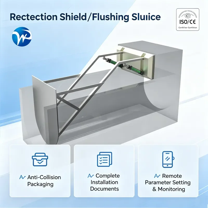 Innovative Automatic Self Cleaning Stainless Steel 304 Gate Shield Motor Smart Water Management Storage Systems Flood