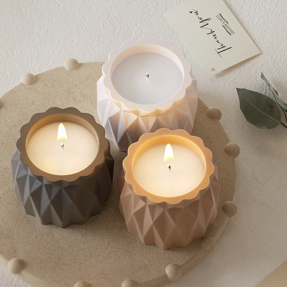 

Geometric Flowerpot Gypsum Vase Silicone Mold Candle Cup Storage Jar Molds Plants Pot Cement Pen Holder Mould