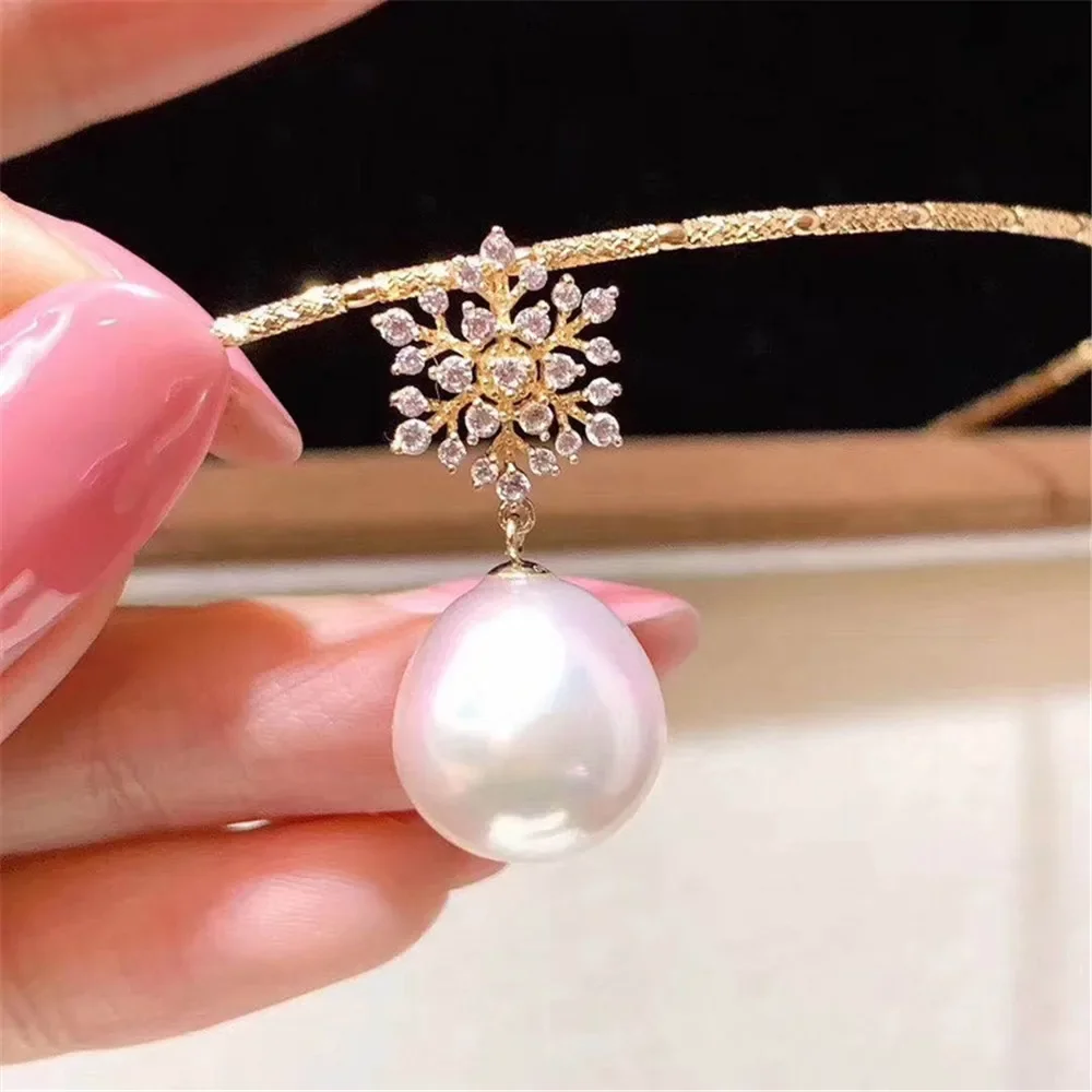 925 Stamped Alloy Gold Plating Pearl Pendant Setting DIY Jewelry Findings, Craft Supplies for Handmade Pendant Accessory