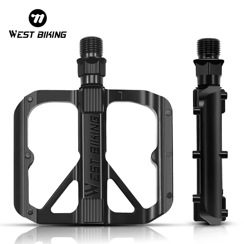 WEST BIKING Bicycle PU Bearing Aluminum Alloy Pedal Ultralight Anti-Slip MTB Road Bike Foot Pedals Save Effort Cycling Parts