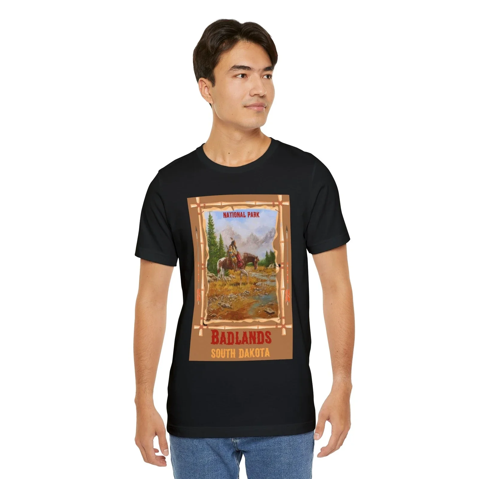 Badlands National Park Native Indain Sioux Homeland Travel Poster TShirt