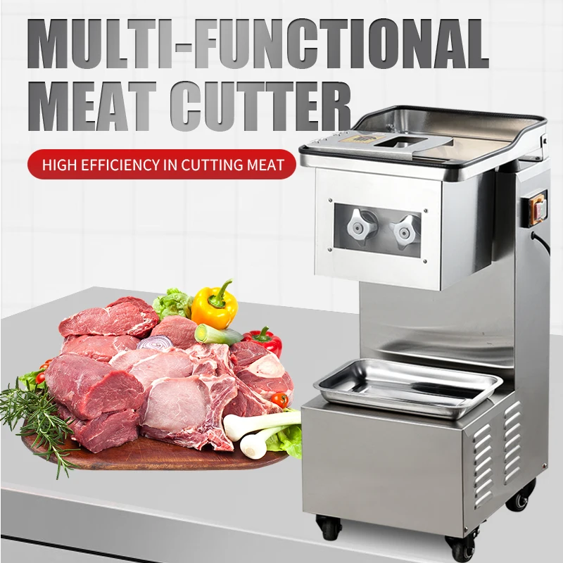 Commercial Multi-functional Fully Auto Table Fresh Raw Meat Shredded Thin Sliced Meat Slicer Dicer Machine