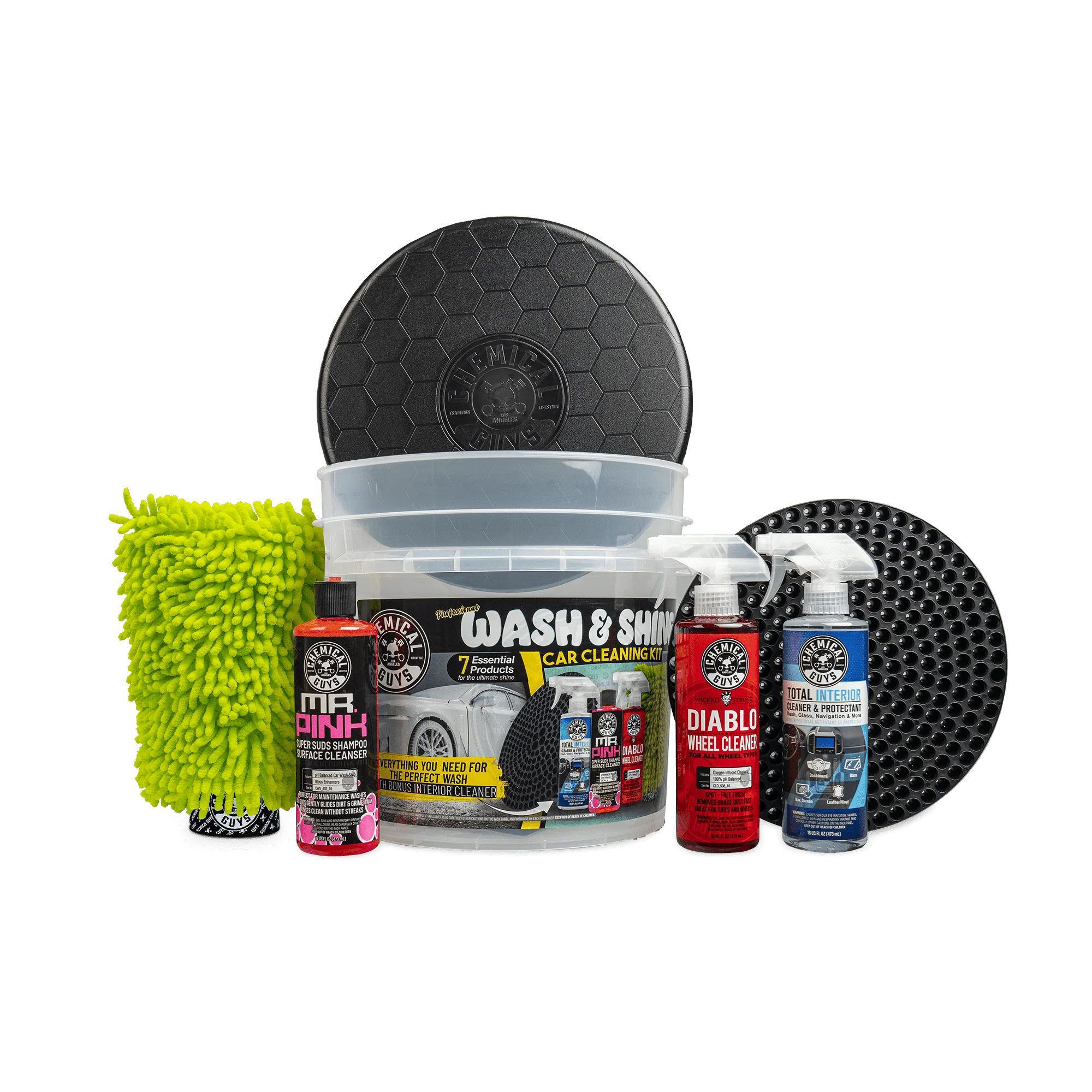 

Профессиональный набор для чистки автомобилей Wash & Shine (7 основных товаров)