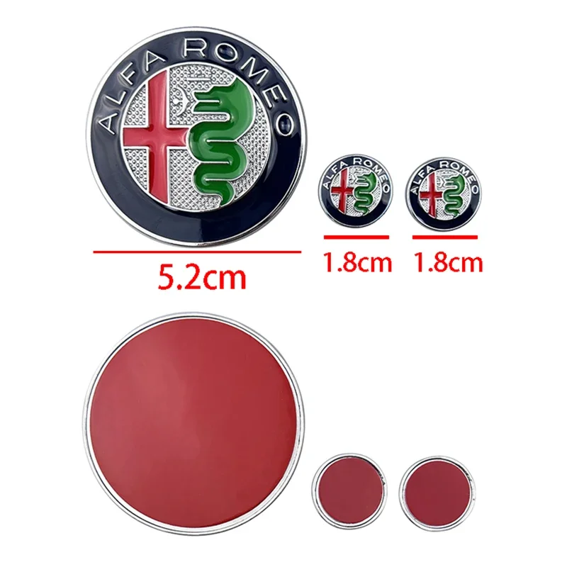 Alfa Romeo 3D Car Central Control Knob Stickers Emblem for Giulia 159 147 156 Stelvio Giulietta Mito 3pcs Car Interior Upgrade