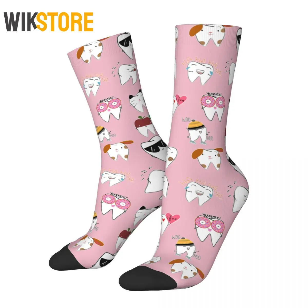 

Male Men Socks Harajuku Teeth Dentist Dentistry Dental Hygienist Women Socks Spring Summer Autumn Winter Breathable Sock