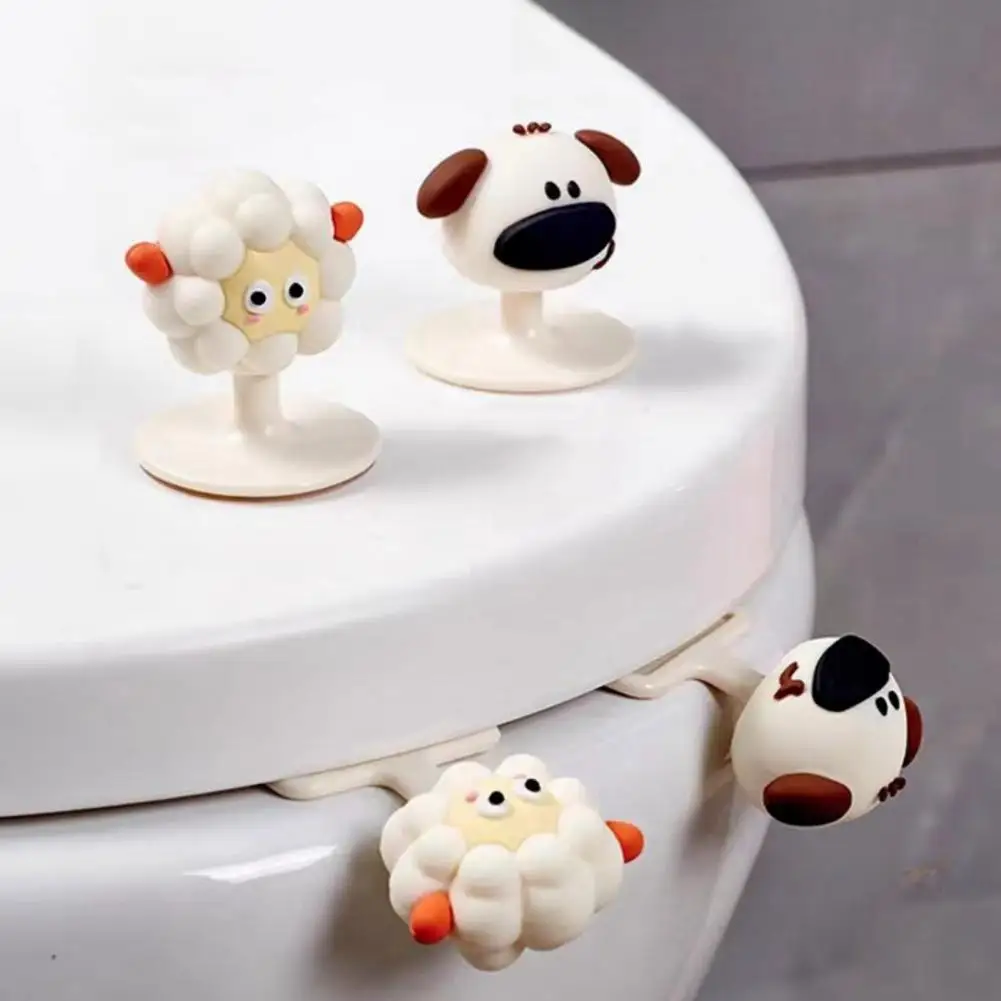 Toilet Lid Lifter Safe Easy Toilet Lid Lifter Adorable Cartoon Toilet Seat Lifters for Kids Hygienic Silicone Handle Holder