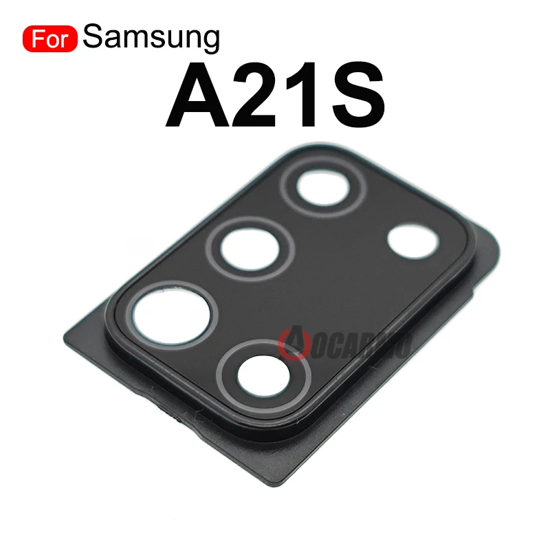 Rear Camera Lens With Frame For Samsung Galaxy A21S A217F Back Camera Lens Cover Frame Replacement Parts