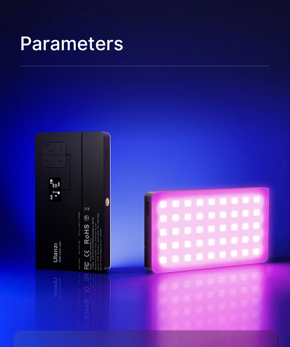 Ulanzi lt002 7 Zoll Tasche füllen Licht RGB Voll farbe LED Panel Licht Cri 95 Fotografie Kamera Licht kreative Szene – Detail 18