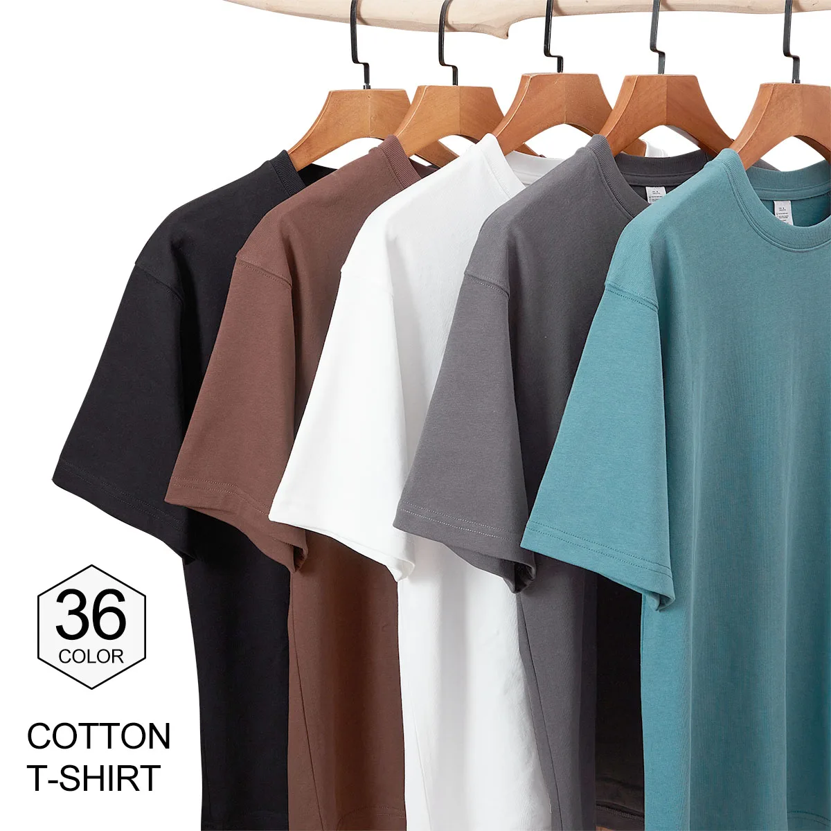 Cotton T-shirt Men Loose Causal Tshirts Solid Basic Woman Unisex Male Blank Customization Tee Classical Tops Wholesale Promotion