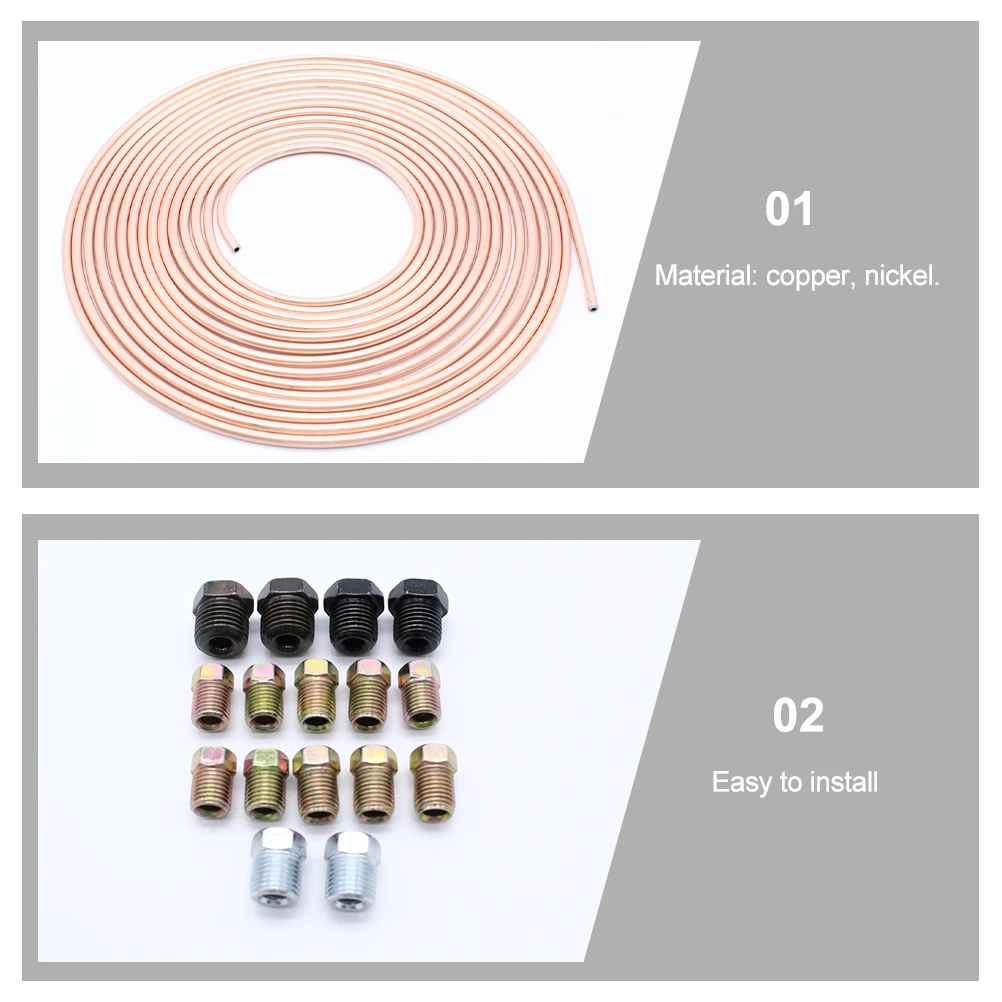 

Universal Nickel Tube Tubing Coil Fitting Car Hydraulic System Replacement Fuel Transmission Corrosion Resistant