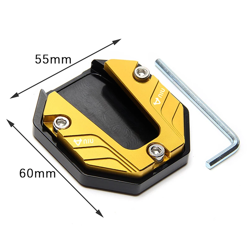 Universal Scooter Motorcycle Bike Kickstand Extender Foot Side Stand Extension Pad Support Plate Anti-skid Enlarged Base view 5