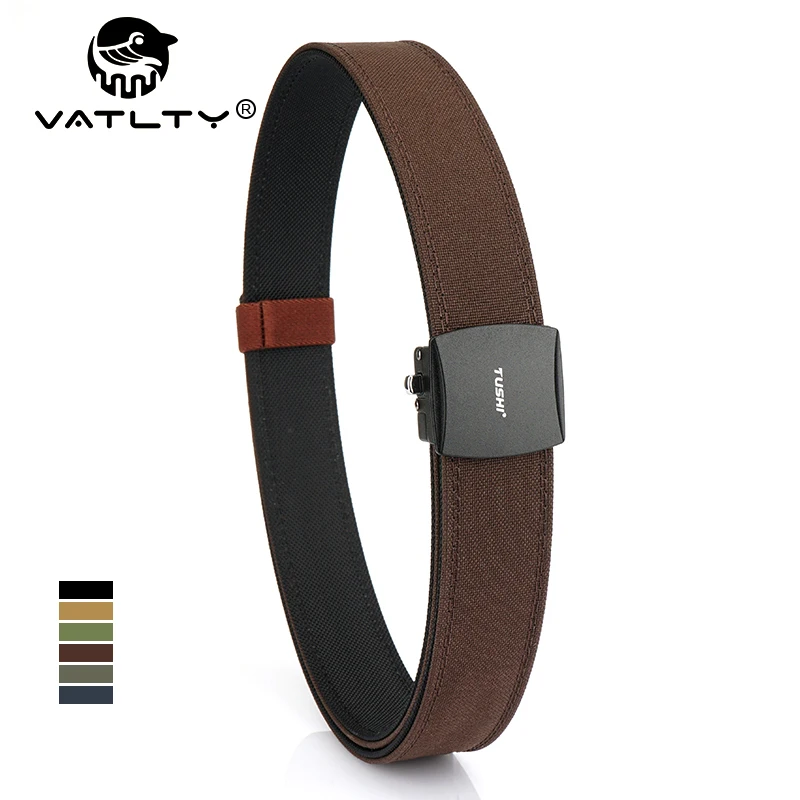

VATLTY New Hunting Tactical Belt for Men Metal Automatic Buckle Trousers Belt Thick Genuine Nylon Casual Belt Tactical Gear