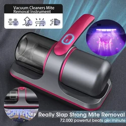 12Kpa Powerful Suction Wireless Handheld Home Mite Meter Ultraviolet Sterilization Portable for Sofas Mattresses Vacuum Cleaner