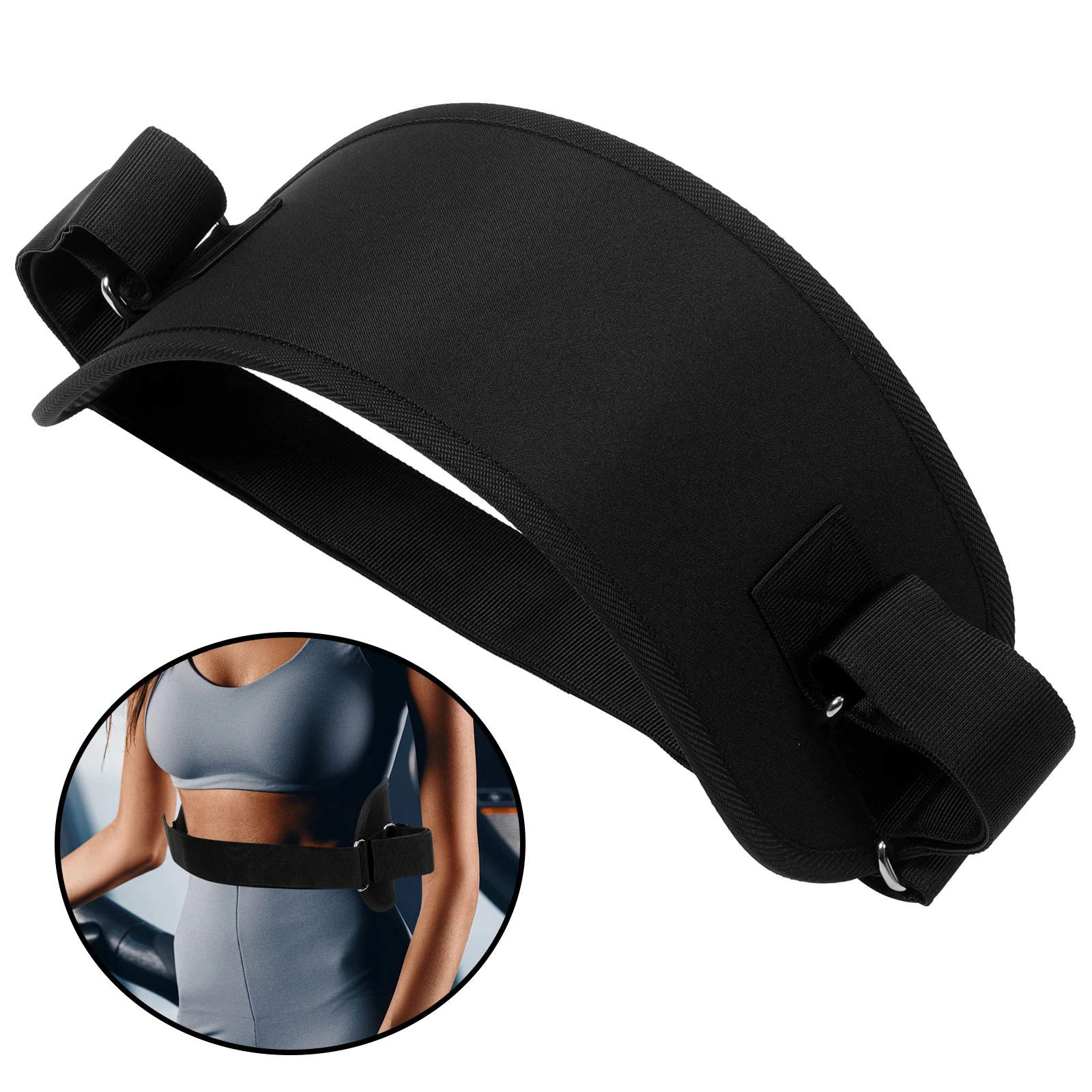 

Gentle Bridge Black Hip Thrust Belt For Physical Strap Workout Fitness Band Weight Training Hip Thrust Belt Supplies