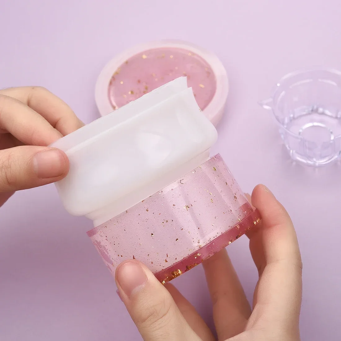 صندوق تخزين قالب من السيليكون على شكل زهرة قلب قالب قطع لصنع المجوهرات لتقوم بها بنفسك كريستال الأشعة فوق البنفسجية راتنجات الايبوكسي هدية صندوق أدوات المجوهرات