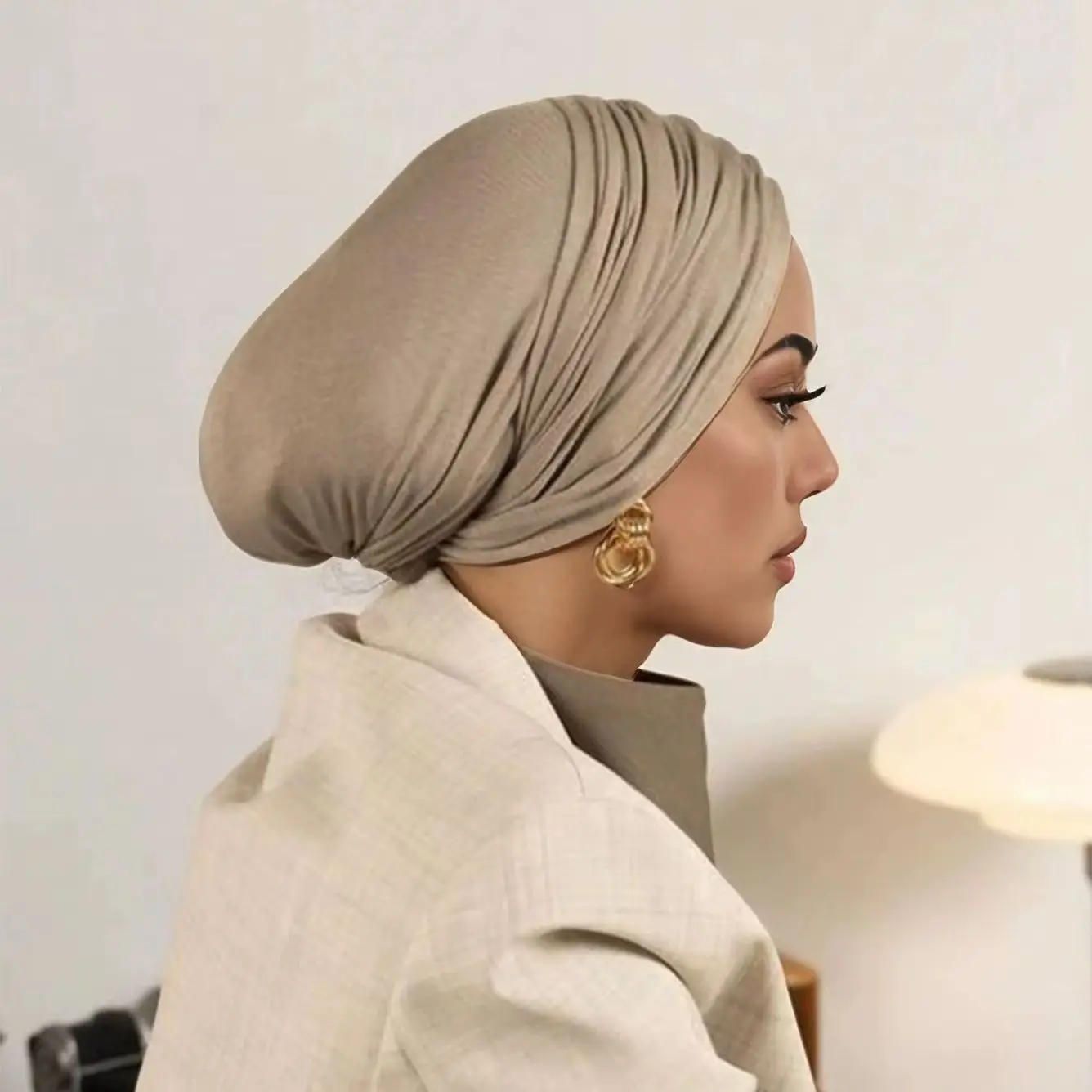 Hot Cotton Modal Hijab Caps Instant Plain Inner Cap Muslim Women Undercap Easy Wrap Turban Cotton Modal Bandana Hat Headband image 5