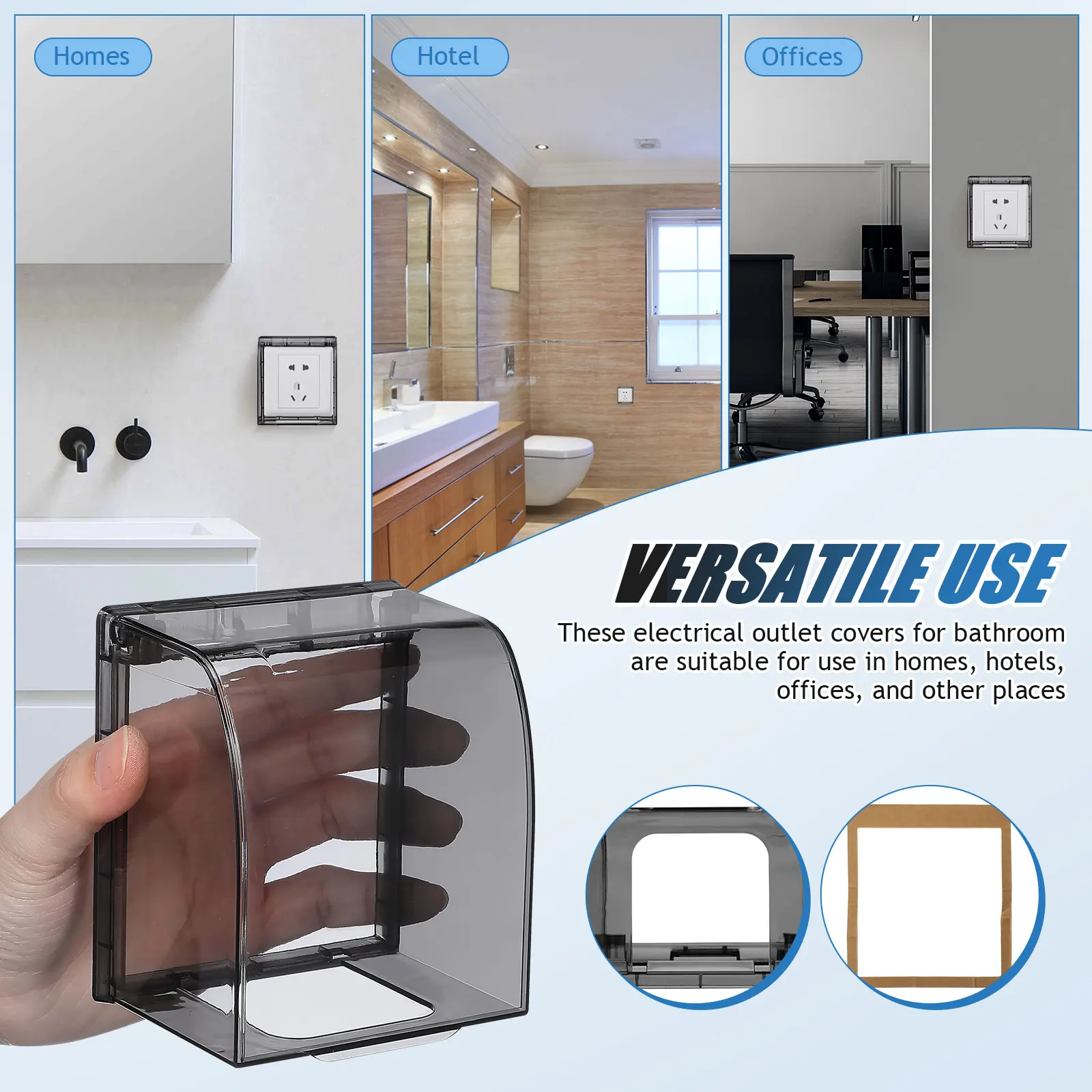 

Outlet Cover Waterproof Wall Receptacle Protect Electric Plug Switch Protect bathroom Socket Guard kichen Plug Splash-Proof Box